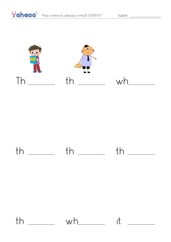Finish the word worksheet for Mr.Ghazy Elnahas