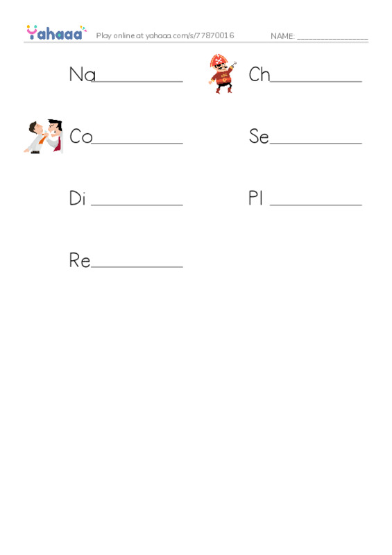 Write the word rows worksheet for Narrative Vocabulary 6-8 3.W.1