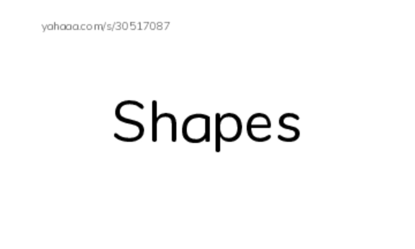 Index cards, words only worksheet for Shaped Grade 2