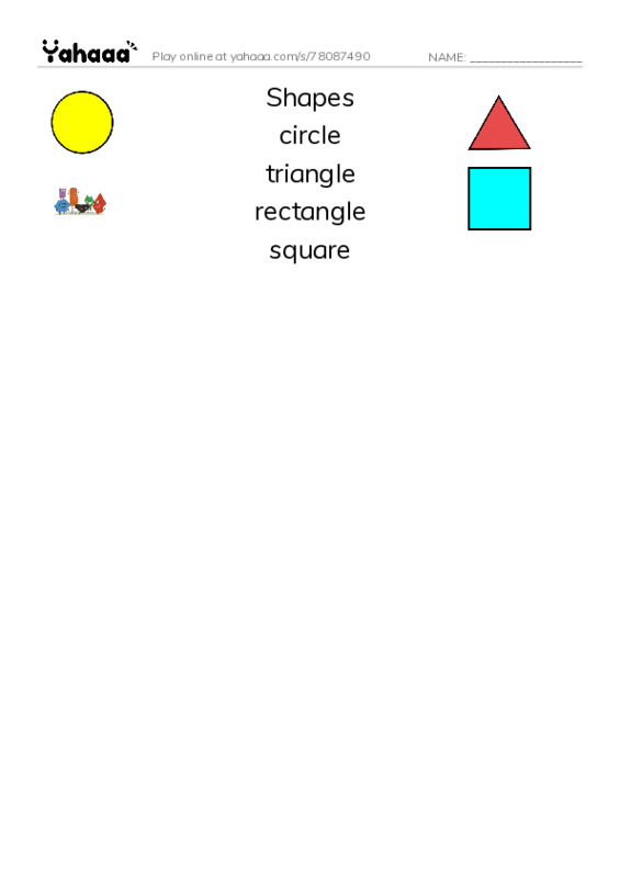 Match both sides worksheet for Shaped Grade 2