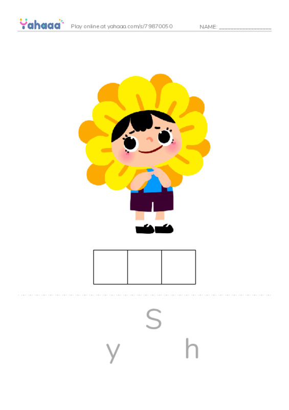Letter scramble puzzle worksheet for Grade 3