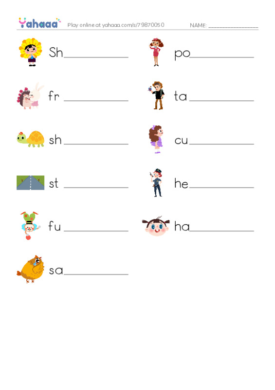 Write the word rows worksheet for Grade 3