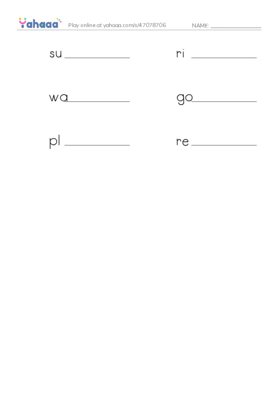Write the word rows worksheet for Unit 4 class 5