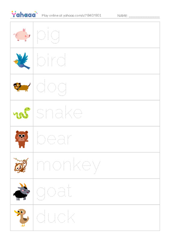 Picture and word rows worksheet for Unit 4-ilearn-2