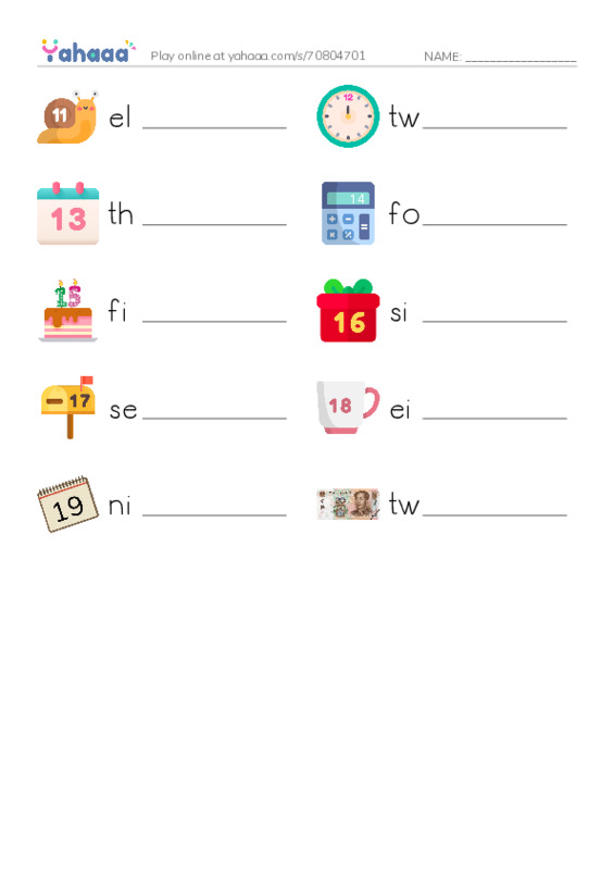 Write the word rows worksheet for Unit 3