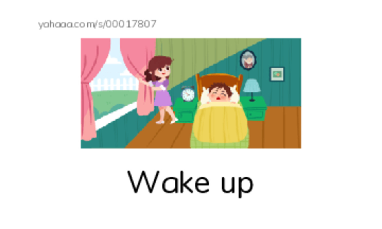 Index cards with pictures worksheet for Daily routine