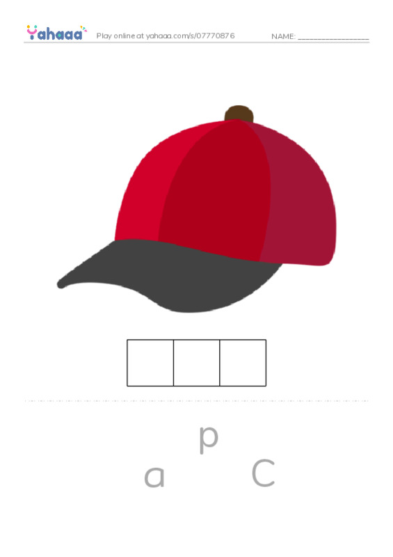 Letter scramble puzzle worksheet for My clothes
