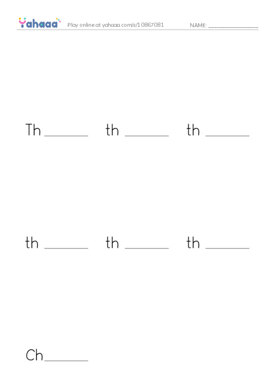 Finish the word worksheet for Days of the week