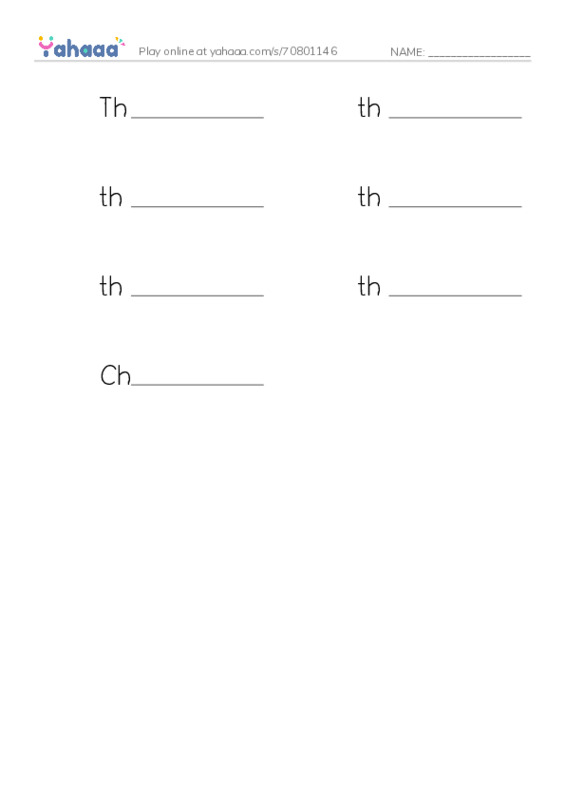 Write the word rows worksheet for Days of the week