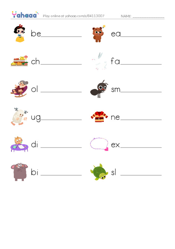 Write the word rows worksheet for Adjectives