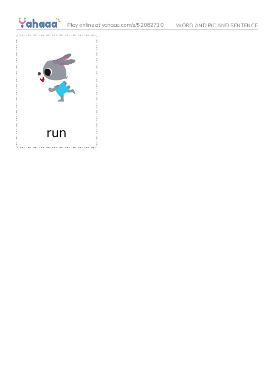 Picture flashcards worksheet for WORD AND PIC AND SENTENCE