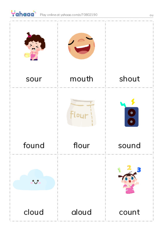 Picture flashcards worksheet for ou