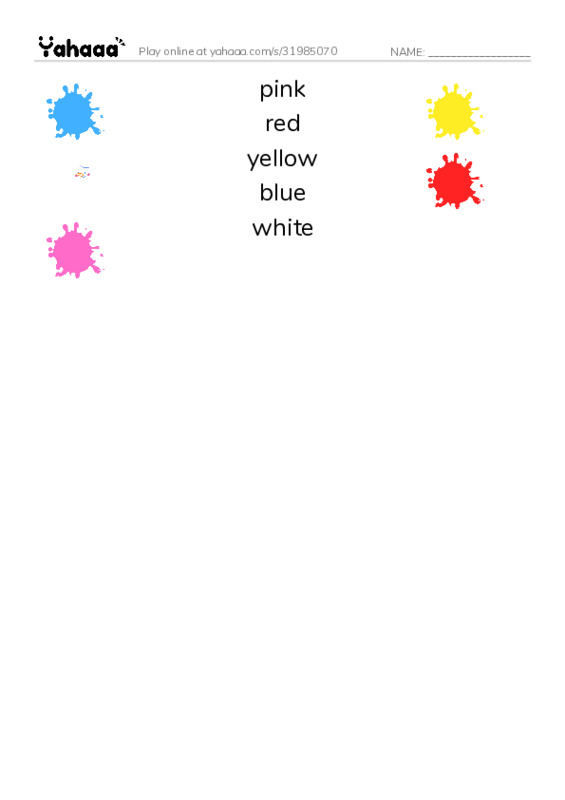 Match both sides worksheet for Color