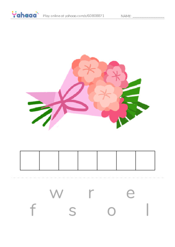 Letter scramble puzzle worksheet for What I like?