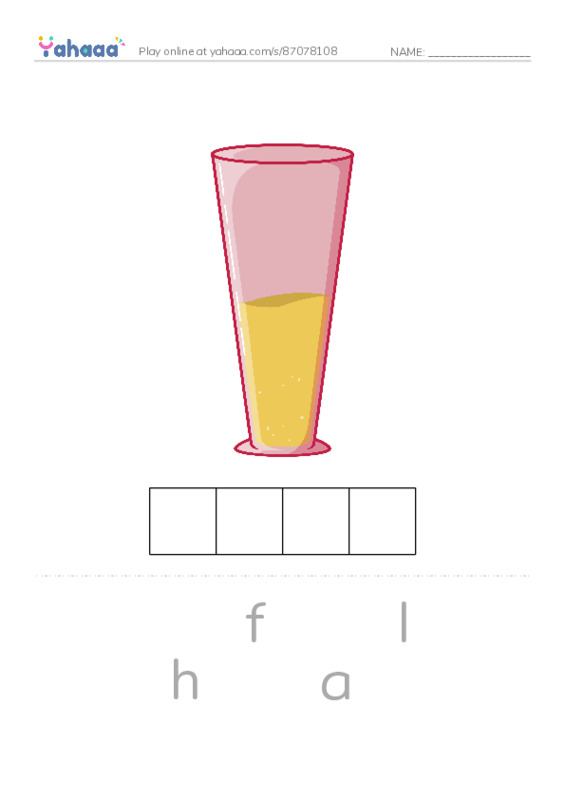 Letter scramble puzzle worksheet for f\fe words