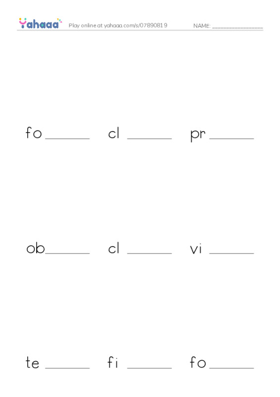 Finish the word worksheet for Literature Vocab