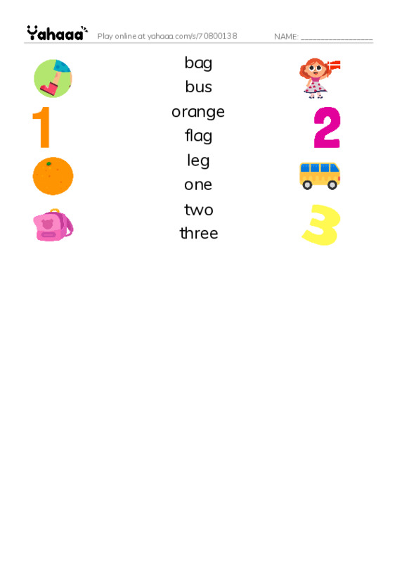 Match both sides worksheet for Unit 3