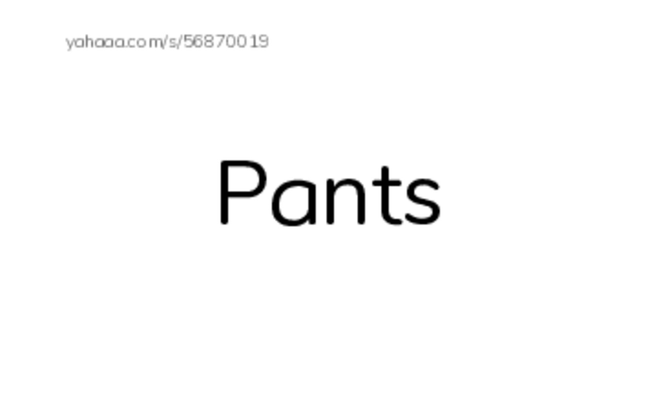 Index cards, words only worksheet for Clothes