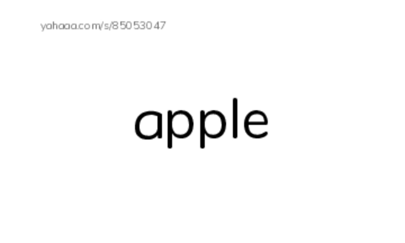 Index cards, words only worksheet for apple, ax, ant and 5 more