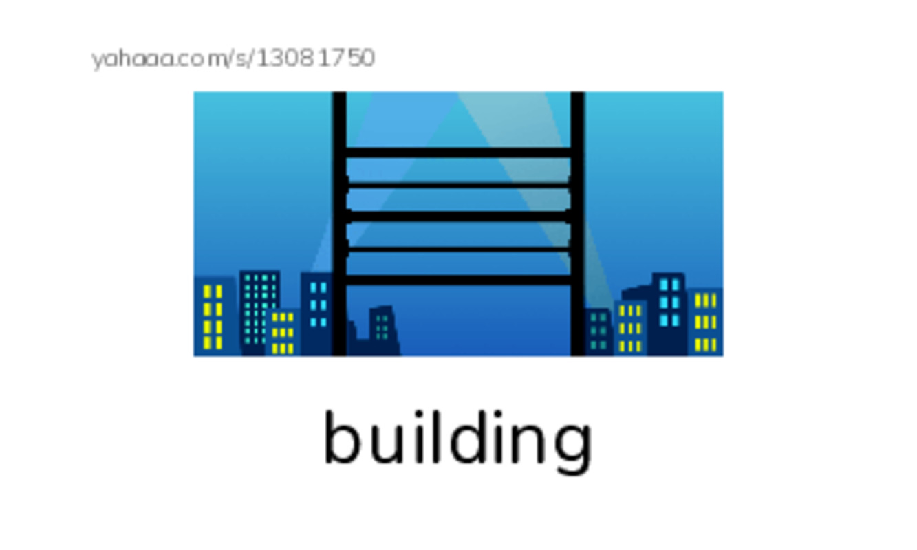 Index cards with pictures worksheet for building, goods, machine and 3 more