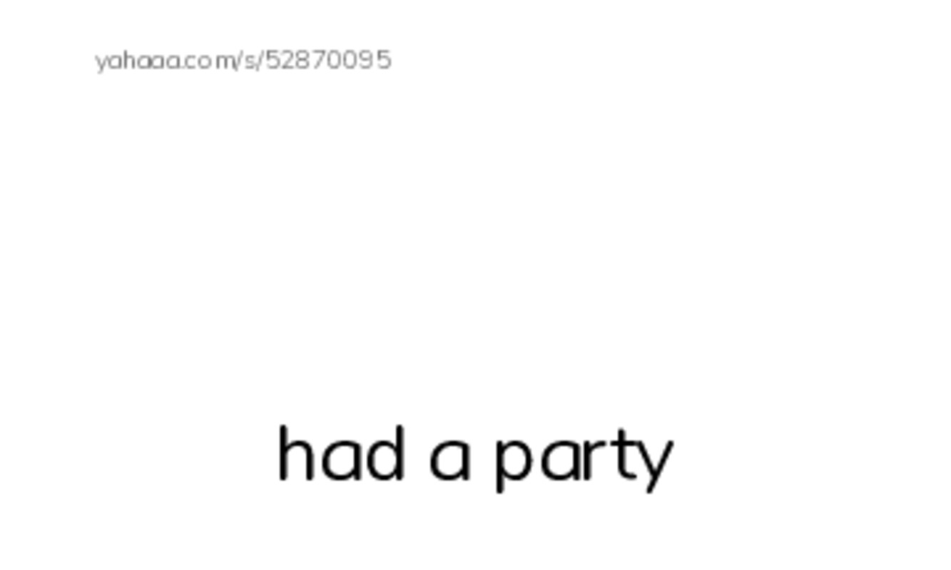 Index cards with pictures worksheet for had a party, went to the mall, slept late and 3 more
