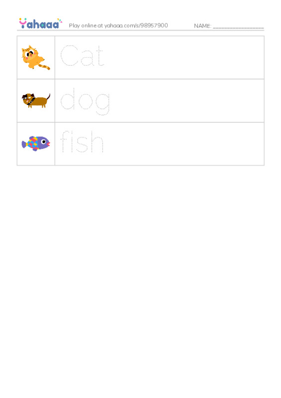 Picture and word rows worksheet for beta