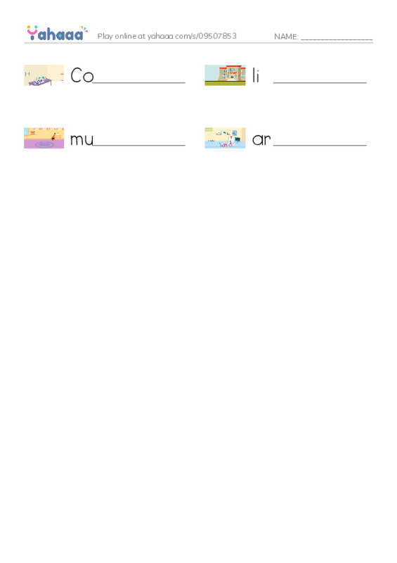 Write the word rows worksheet for school