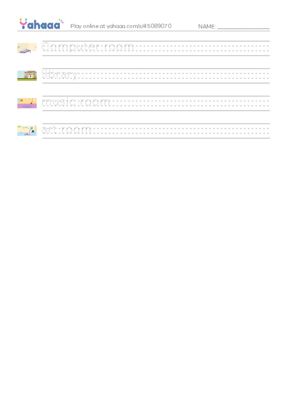 Handwriting lines worksheet for school