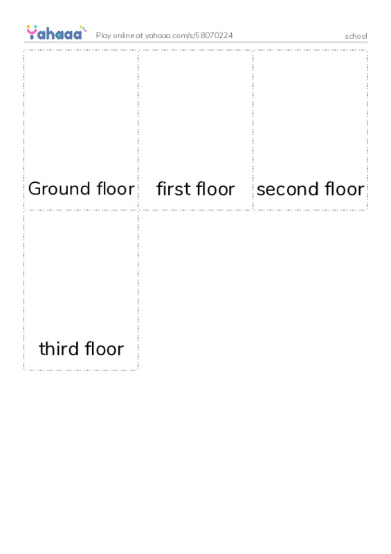 Picture flashcards worksheet for school