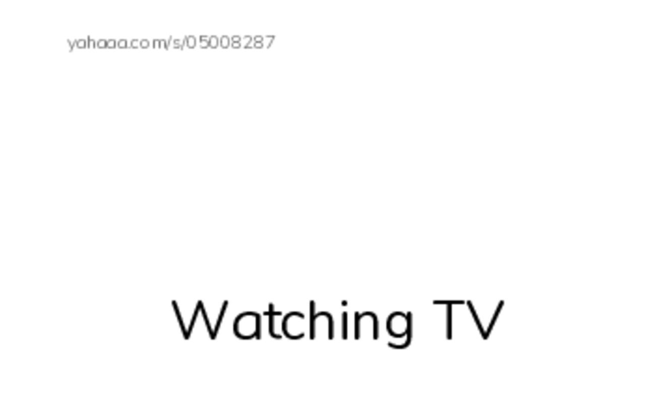 Index cards with pictures worksheet for Watching TV, TV, TV and 10 more