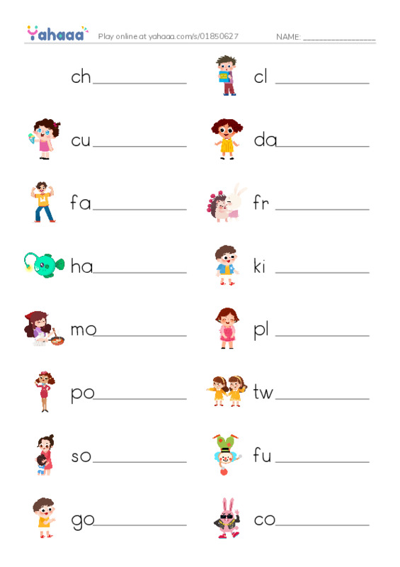 Write the word rows worksheet for Vocab unit 1