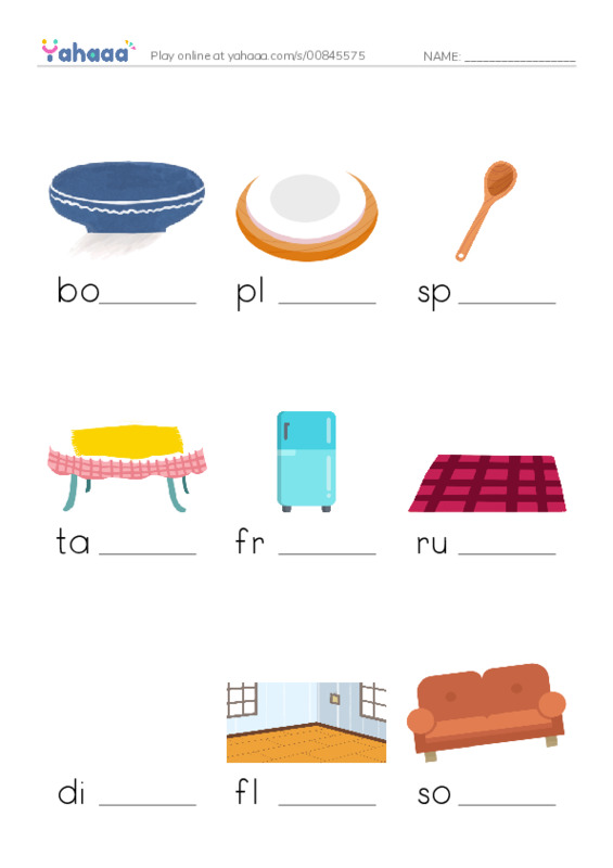 Finish the word worksheet for Vocab unit 2