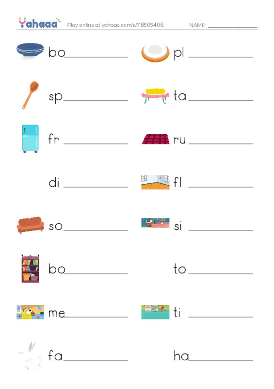 Write the word rows worksheet for Vocab unit 2