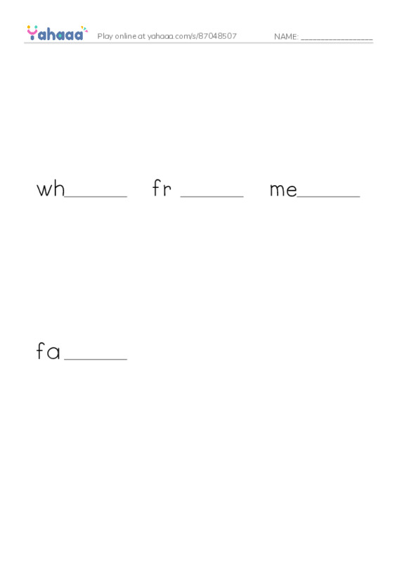 Finish the word worksheet for Food Pyramid