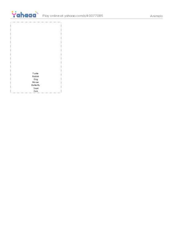 Picture flashcards worksheet for Animals