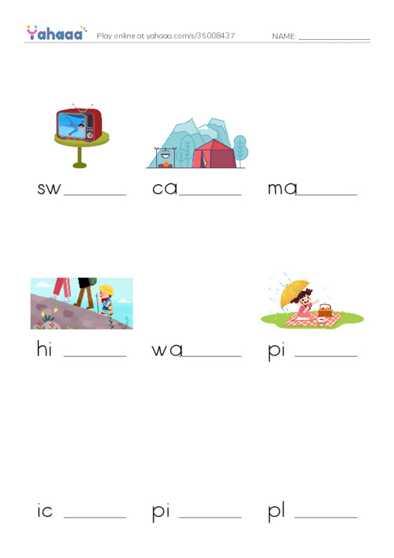 Finish the word worksheet for Vocab unit 6