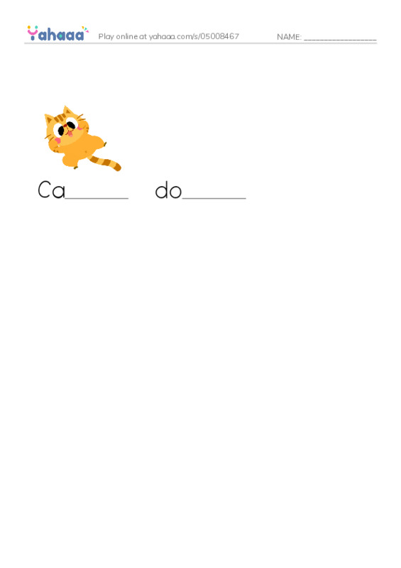 Finish the word worksheet for Bahasa Melayu
