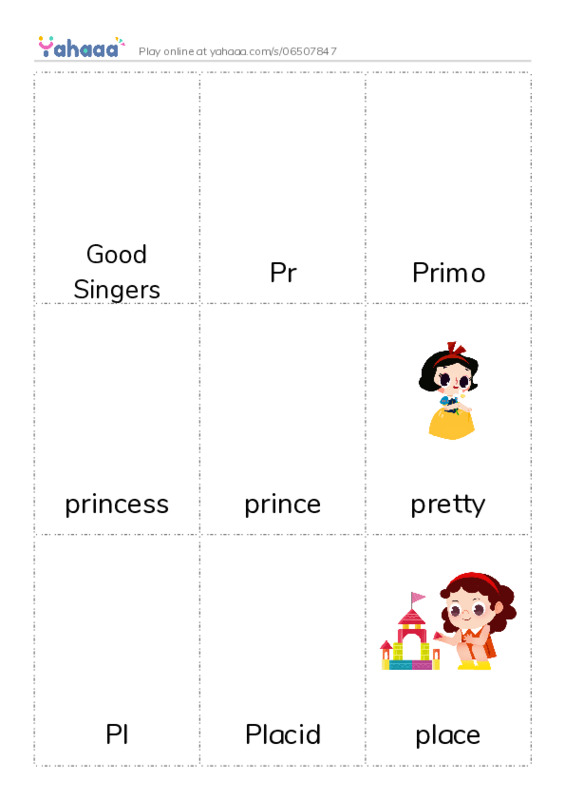 Picture flashcards worksheet for Good Singers, Pr, Primo and 14 more