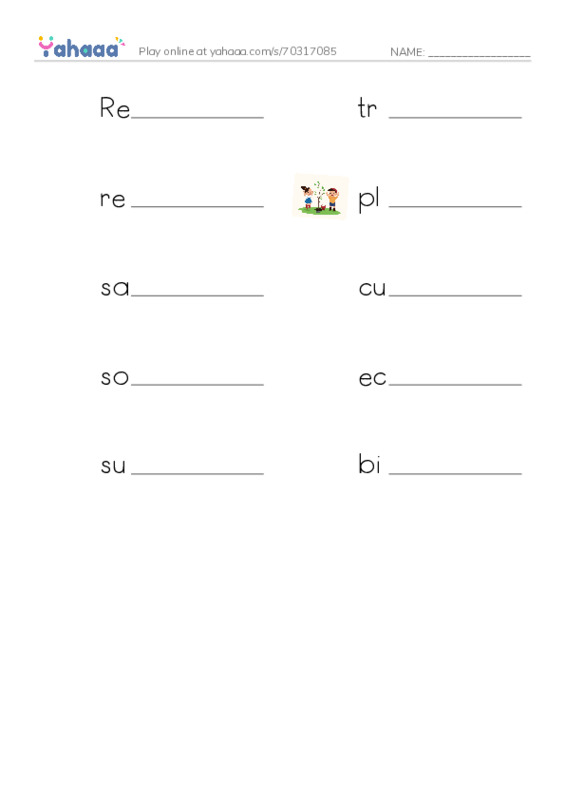 Write the word rows worksheet for Environmental protection