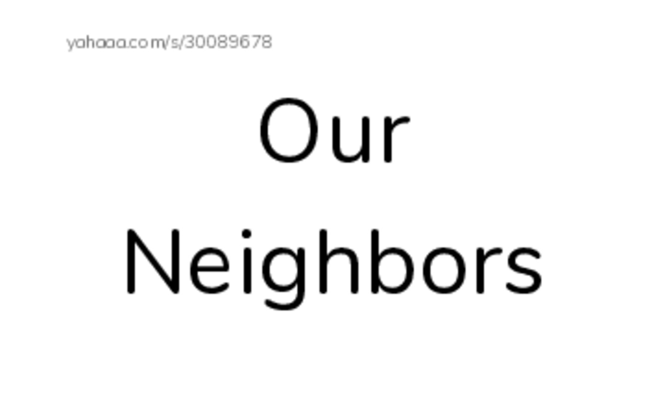 Index cards, words only worksheet for Our Neighbors, floor, neighbor and 1 more