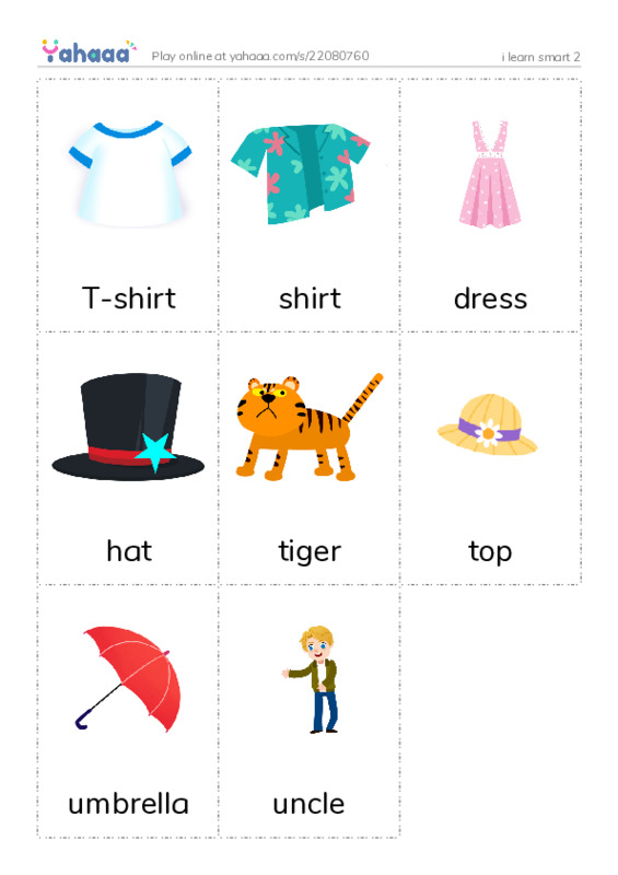 Picture flashcards worksheet for i learn smart 2