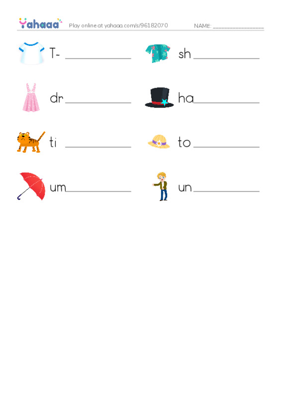 Write the word rows worksheet for i learn smart 2