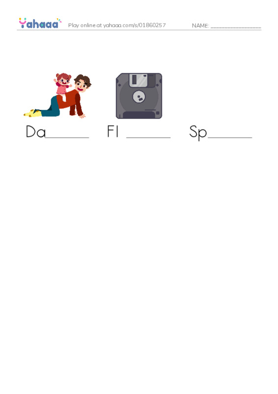 Finish the word worksheet for Who is it?