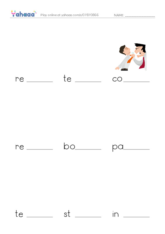 Finish the word worksheet for Social Studies