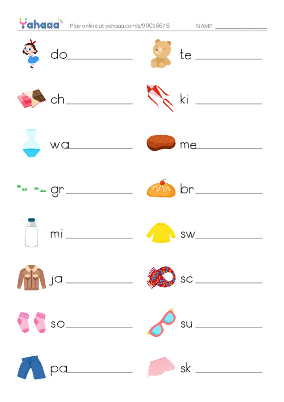 Write the word rows worksheet for T2G1U7L1,2,3Plus