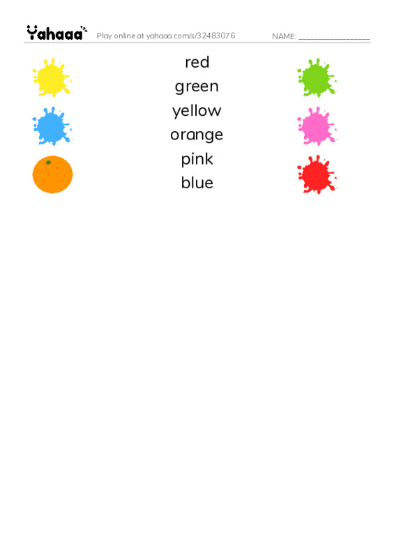 Match both sides worksheet for raz kids Fruit Colors