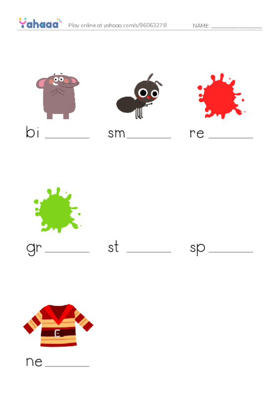 Finish the word worksheet for raz kids A Hello, butterfly