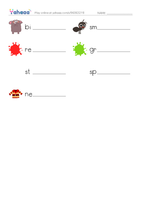 Write the word rows worksheet for raz kids A Hello, butterfly