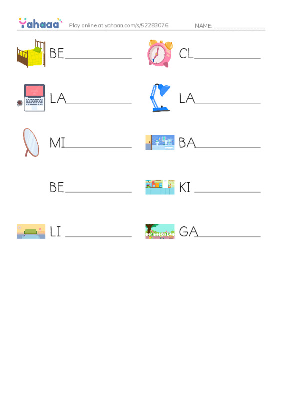 Write the word rows worksheet for VOCABULARY 2 REVIEW