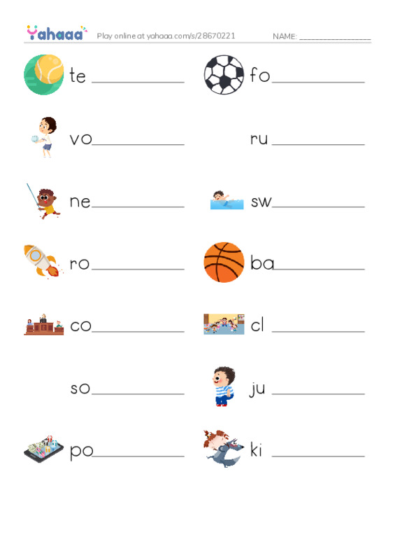Write the word rows worksheet for T2G2U3L1